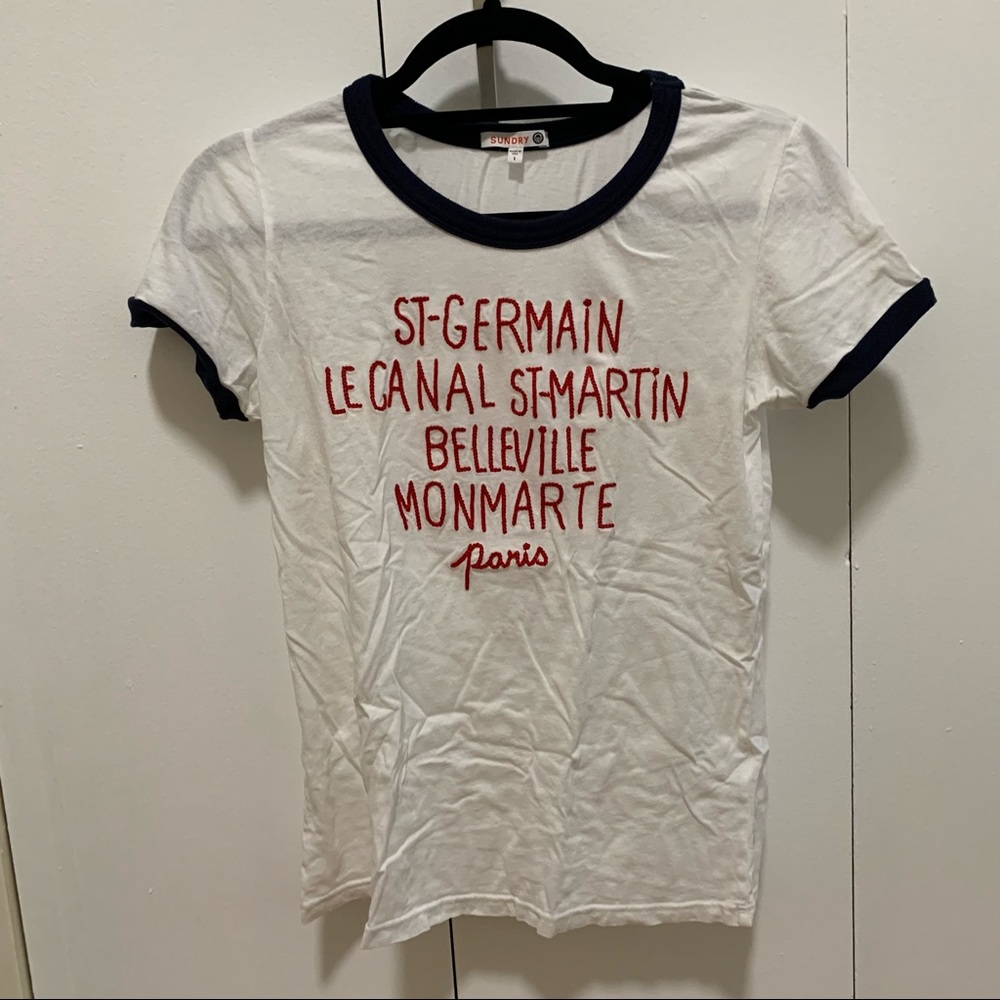 Sunday Paris ringer tee worn a handful of times - Sundry size 1